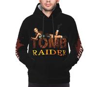KESATUOT Men's Raider Movie Tomb Hoodies Pullover Sweatshirts With Pockets Fashion Long Sleeve Hoodies and Sweatshirts for Men Multicolor L