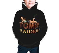 KESATUOT Unisex Youth Raider Movie Tomb Graphic Print Hoodies Pullover Sweatshirt Long Sleeve Crewneck Tops with Pocket for Teenagers Multicolor L