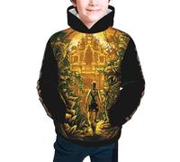 KESATUOT Unisex Youth Raider Movie Tomb Graphic Print Hoodies Pullover Sweatshirt Long Sleeve Crewneck Tops with Pocket for Teenagers Multicolor L
