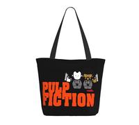 KESATUOT Women's Fictions Movie Pulp Tote Bag Colorful Shoulder Bags Handbags with Zipper for Shopping Travel Work