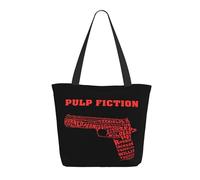 KESATUOT Women's Fictions Movie Pulp Tote Bag Colorful Shoulder Bags Handbags with Zipper for Shopping Travel Work