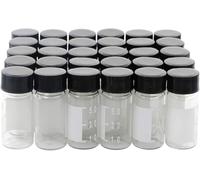 Kesell 30-Pack 5ml（0.17oz, 1.35dram） Premium Glass Vials - Clear Borosilicate Glass, Graduated, with Labels - Small Jars with Lids for Anointing Oil, Samples, and Specimens