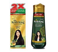 Kesh King Ayurvedic Scalp and Hair Oil, 300ml & Anti Hairfall Shampoo, 340ml Combo