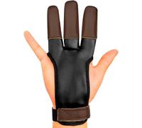 KESHES Archery Glove Finger Tab Accessories - Leather Gloves for Recurve & Compound Bow - Three Finger Guard for Men Women & Youth (Mediium)