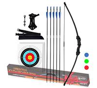 KESHES Archery Recurve Bow and Arrow Youthbow Set - Beginner Bows for Outdoor Hunting - Bow and Arrows Set with Equipment for Teens and Kids (Black)
