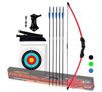 KESHES Archery Recurve Bow and Arrow Youthbow Set - Beginner Bows for Outdoor Hunting - Bow and Arrows Set with Equipment for Teens and Kids (Red)