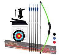 KESHES Archery Recurve Bow and Arrow Youthbow Set - Beginner Bows for Outdoor Hunting - Bow and Arrows Set with Equipment for Teens and Kids (Green)