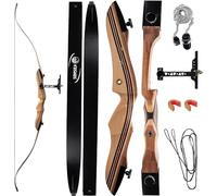 KESHES Takedown Hunting Recurve Bow and Arrow - 62" Archery Bow for Teens and Adults, 15-55lb Draw Weight - Right and Left Handed, Archery Set Bowstring Arrow Rest Stringer Tool Sight (35 lbs, LEFT)