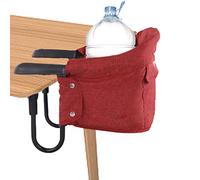 Keshui Travel High Chair - Foldable, Portable Table Chair, Hook On Baby Seat for Babies (0-12 months), Red, Fabric & Plastic