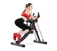 KESHWELL Ab Machine,Abs Workout Equipment for Home Gym,Whole Body Workout Waist Trainer for Women&Men,Adjustable Abdominal Cruncher,Foldable Core Abs Exercise Machine with Resistance Bands&LCD Display