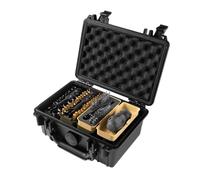 KESI Tool 77-Piece Torx bit Set Fully Armed Set with Waterproof Camera Hard Protective Case with 29-Piece 1/4" Multi Function Bits Set & 13-Piece 1/4" Spline Set & 35-Piece Precision Bits Set (Black)