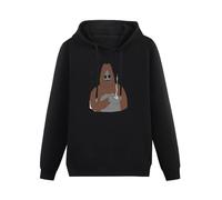 KESIHANXIANGUO Sassy The Sasquatch Smoke Big LEZ Show Retro Unisex Hooded Printed Pullover Hoodies Mens Black Sweatshirts S