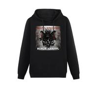 KESIHANXIANGUO Skunk Anansie Black Traffic Tour Electronica Unisex Hooded Printed Pullover Hoodies Mens Black Sweatshirts L
