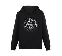 KESIHANXIANGUO State Champs Reaper Unisex Hooded Printed Pullover Hoodies Mens Black Sweatshirts M