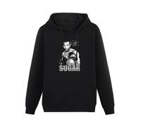 KESIHANXIANGUO Sugar RAY Robinson Unisex Hooded Printed Pullover Hoodies Mens Black Sweatshirts L