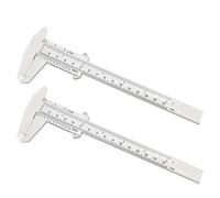 Kesiku 150mm Vernier Calliper Gauge, 2pc Dual Scale Metric/Imperial Plastic Calipers Measuring Tool for DIY, Jewelry, Carpentry, Office, Teaching & Students, Accuracy 0.05mm