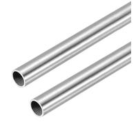 Kesiku 2pcs 6063 Aluminum Tube 12mm OD x 10mm ID, Wall Thk 1mm, L 300mm