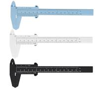 Kesiku 3 Pcs Vernier Caliper, 150mm Dual Scale Metric/Imperial Plastic Calipers Measuring Tool for DIY, Jewelry, Carpentry, Office, Teaching & Students, Accuracy 0.05mm
