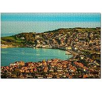 KESIMO England Swanage Bay Jigsaw Puzzle For Adults 1000 Piece Wooden Travel Gift Souvenir 38 * 26cm