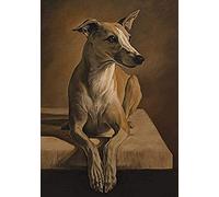 KESIMO Jigsaw Puzzles 1000 Pieces Papery Puzzle DIY Italian Greyhound Dog Sitting On The Ground Wood Jigsaw PuzzlesClassic Puzzle Game Jigsaw Great Gift 38 * 26cm
