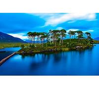 KESIMO Jigsaw Puzzles For Adults 1000 Pieces Ireland Ireland Connemara Lake Island Pine Trees Puzzle Games Home Decor Gifts 50x70CM