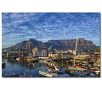 KESIMO South Africa Table Mountain Cape Town Jigsaw Puzzles For Adults Kids 1000 Pieces Wooden Puzzle Game For Gifts Home Decoration Special Travel Souvenirs 38 * 26cm
