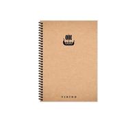 Keskin Color Kc 20x28 100 Sheets Striped Hard Cover Spiral Bound La Plume Viking Notebook (1 Piece)