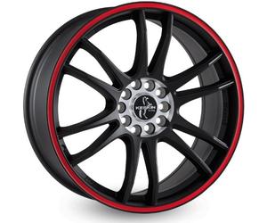Keskin Tuning - KT12 8Jx18 5/108 + 114.3 72.6 ET45 M. Black Red The Lips