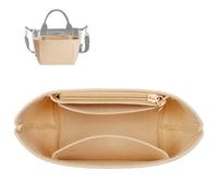 KESOIL Purse Organizer Insert for Longchamp XS, Felt Anti-Sag | fits Longchamp Le Pliage Le Pliage Energy/Xtra Mini Handbag Punch, prevents sagging, structured felt, XS/beige