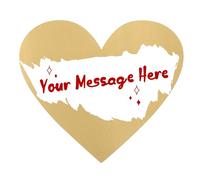 Kesote 48 Pcs Scratch Stickers Scratch Off Heart Stickers Labels Self Adhesive Stickers for Wedding Proposing Valentine's Day Birthday- Gold