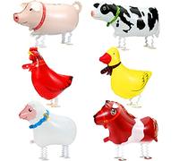 Kesote 6Pcs Farm Animal Walking Balloons