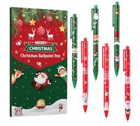 Kesote Christmas Ballpoint Pen 24 Pieces Writing Pens Children Decoration for Advent Calendar for Filling (6 Designs)