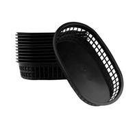 KESOTO 12x Fast Food Baskets,Fast Food Restaurant Baskets,Deli Baskets,Food Serving Tray for Home, black