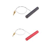 KESOTO 2pcs Tire Inner Tube Valve Stem Fishing Tool Puller with Valve Core Remover for Motorcycle Motorbike Dirt Bike (Black + Red)