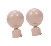 KESOTO 2Pcs Window Curtain Rod Finials Drapery Pole Ends Trendy Metal Drape Rod Finals for Home Decoration Lounging Room Apartment, Cherry Pink