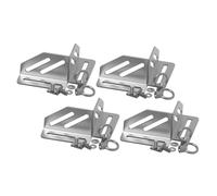 KESOTO 4 Corner Brackets, Right Angle Limiter, Portable Replacement, Stainless Steel Luggage Barrel Fixing, Silver