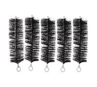 KESOTO 5pc Aquarium Brushes Pipe Cleaner Stainless Steel Cleaning Brush, Black, 30cm