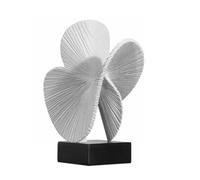 KESOTO Abstract Dancer Sculpture Artistic Statue Figurine Ornament With Resin Material And Modern Silhouette Flat White Finish And Solid Rectangular Stand, style to 1