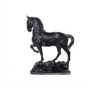 KESOTO Abstract Horse Statue Modern Sculpture Bust Figurine Ornament With Marble And Resin Construction On Rectangular Base suitable for living rooms, color to 1, Small 38 17.8 H41cm