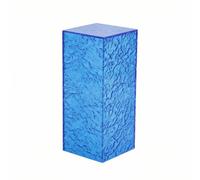 KESOTO Acrylic Display Stand Display Block Dessert Pedestal Cake Riser With Translucent Faceted Acrylic That Elevates And , Blue , Large