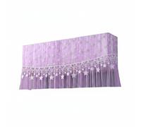 KESOTO Air Conditioner Cover Split Cooling Unit Curtain Indoor Dust Protector Wind Softening Decorative Panel Linen With Raised Embroidery suitable for , Purple , Wall-mounted Open 88