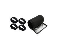 KESOTO Air Duct Insulation Cover Conduit Sleeve with Tool Hook and Loop Closure and Four Strap Fixing in Oxford Exterior and Foil Liner with Insulating , Black Velcro , 183 26cm