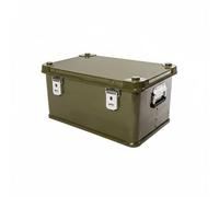 KESOTO Aluminum Storage Trunk Secure Tool Chest Case With Double Locking Latch Reinforced Edges And Stable Structure suitable for car trunk organization outdoor adventures, Green, 50L