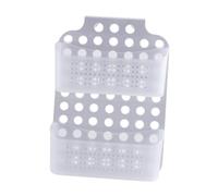 KESOTO Bathroom Storage Rack, Over The Door Shelf, Shower Organizer, Stainless Storage Shelves, Storage Containers, White with Hole