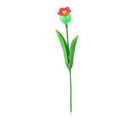 KESOTO Bee Watering Station Bird Feeder Flower Figurine Bee Cup for Lawn Yard Backyard Outdoor, Red