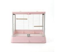 KESOTO Bird Enclosure Parrot Cage Aviary Cage Birdcage With Pull Out Tray Two Perches Two Feeder Cups Wire Frame For Easy Cleaning Suitable for small birds, Array, B6047 Pink, B6047 Pink