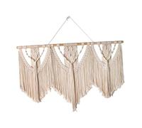 KESOTO Bohemian Wall Hanging Tapestry Bedside Wall Decor Hand-Woven Macrame Tapestry Tassel Decor for Bedroom Home, Style B