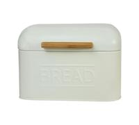 KESOTO Bread Food Storage Box, Countertop Pastry, Metal Bread Box Storage Tin with Cover, Bread Container Kitchen Storage Retro Multipurpose Organization Bin for Kitchen,7.87x7.87x5.51‘’, Ivory White