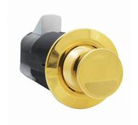 KESOTO Cabinet Door Latch Push Button Lock Door Latch Hardware Lock Press Mechanism Compact Profile with Protruding Button and Chrome Face Suitable for, MP-05-312-44, Gold