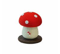 KESOTO Cat Mushroom Style with Sisal Column and Hanging Toy Ball for Claw Maintenance Lounge Scratch Suitable for Family Room Bedroom, Red Umbrella Toy All Hemp